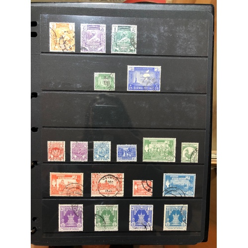 388 - A stamp album, high value far east collection, 55 Hagner Sides,