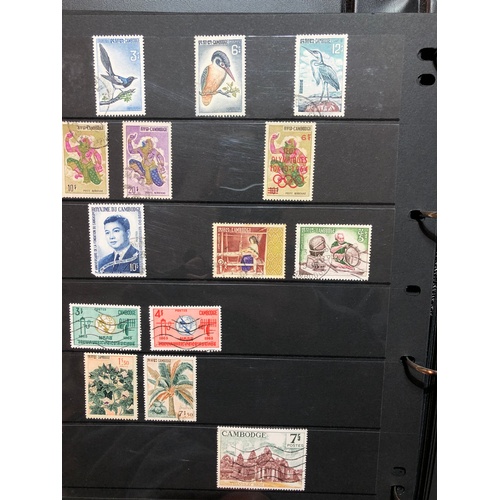 388 - A stamp album, high value far east collection, 55 Hagner Sides,