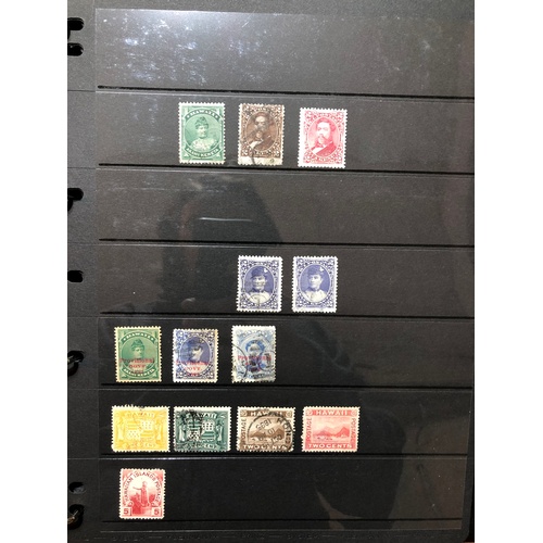 388 - A stamp album, high value far east collection, 55 Hagner Sides,