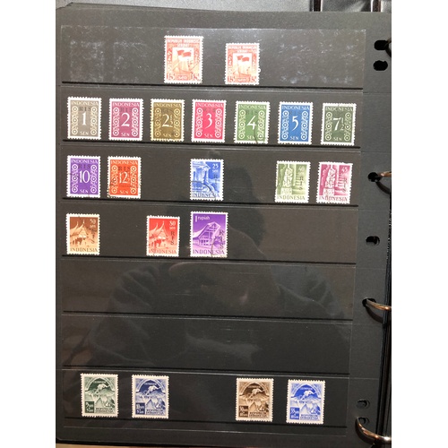 388 - A stamp album, high value far east collection, 55 Hagner Sides,