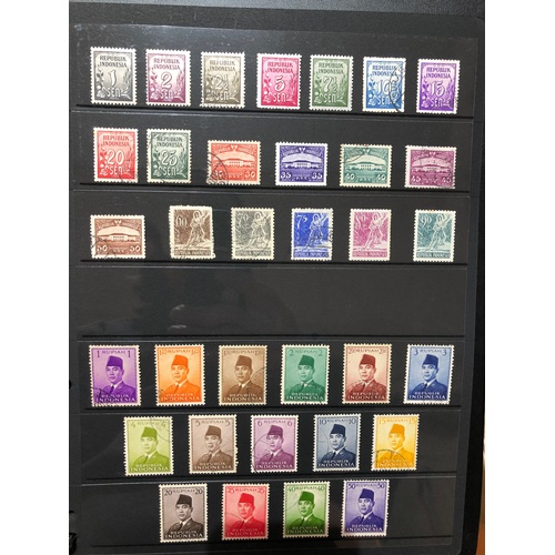 388 - A stamp album, high value far east collection, 55 Hagner Sides,