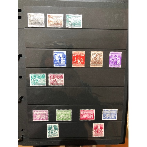 388 - A stamp album, high value far east collection, 55 Hagner Sides,