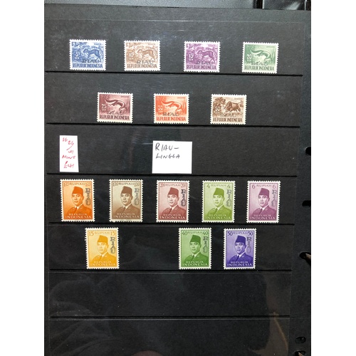 388 - A stamp album, high value far east collection, 55 Hagner Sides,