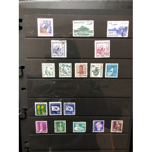 388 - A stamp album, high value far east collection, 55 Hagner Sides,