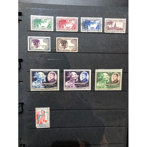 388 - A stamp album, high value far east collection, 55 Hagner Sides,