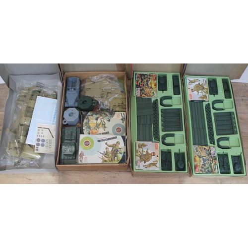 87 - 4x vintage Airfix sets comprising Combat Pack, two Pontoon Bridge Assault sets and a C-130E Hercules... 