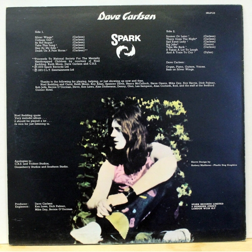 2 - Dave Carlsen - Pale Horse 1st pressing UK 1973 stereo LP Spark SRLP110