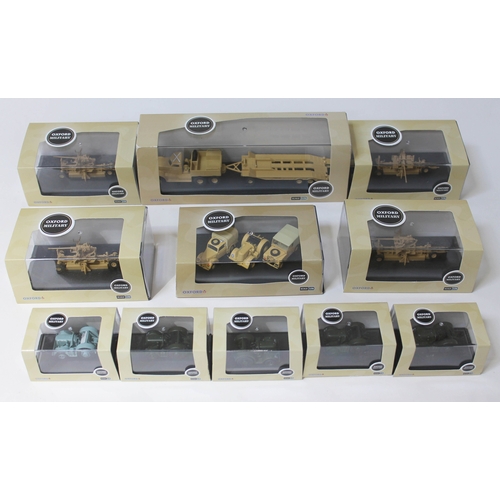 101 - 11 Oxford Military scale 1:76 display vehicles in original boxes comprising 76DBT001 David Brown Tra... 