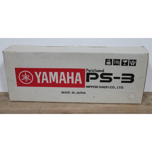 180 - A Yamaha PS-3 keyboard in original box.