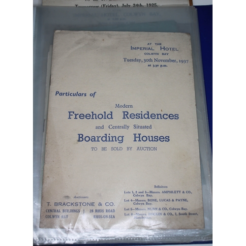 252 - Colyn Bay history file containing 13 auctioneers property sale notices and catalogues 1913-1937 and ... 