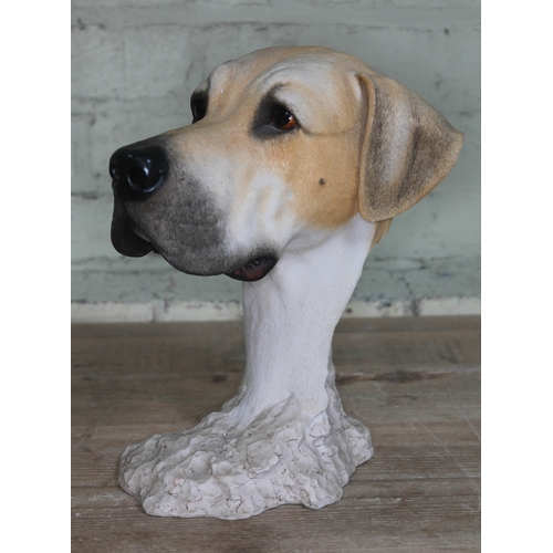 277 - A Sherratt & Simpson dog head bust, height 28cm.