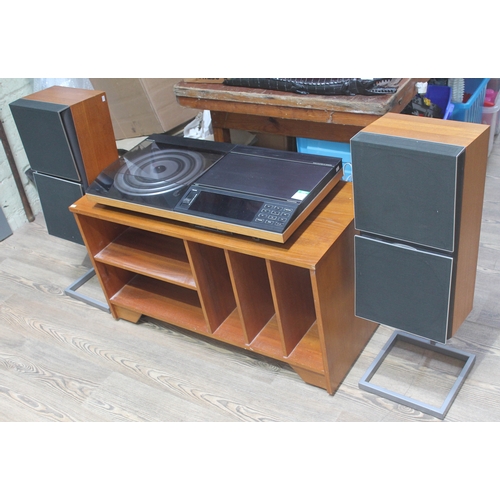 301 - A Bang & Olufsen Beocenter 5000 with associated stand and a pair of Beovox S45 speakers with stands.