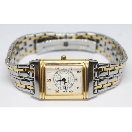 314 - A 1990s Jaeger-Le-Coultre Reverso Date 250.5.11 bi-metal 18 carat gold and stainless steel quartz wr... 