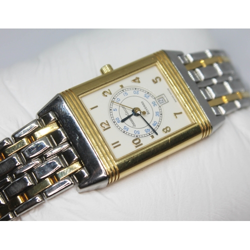 314 - A 1990s Jaeger-Le-Coultre Reverso Date 250.5.11 bi-metal 18 carat gold and stainless steel quartz wr... 