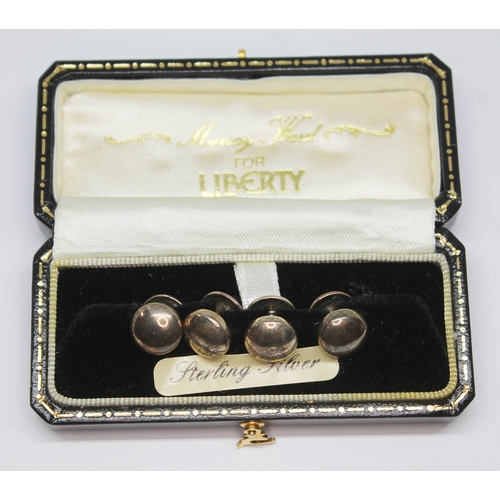 315 - A pair of silver cufflinks by Murray Ward for Liberty & Co with original box.