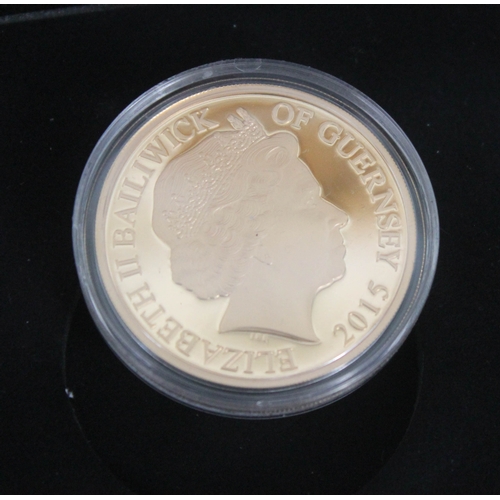 347 - Elizabeth II 2015 gold proof £5 coin, Reflections of a Reign, limited edition number 87/95, boxed wi... 