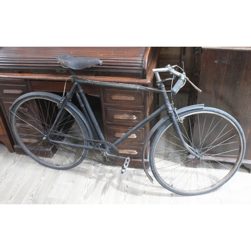 75 - A vintage single speed bicycle with Brooks saddle.