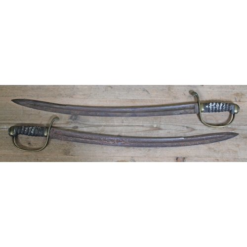 397 - A pair of British 19th century constabulary hangers, length 76cm.