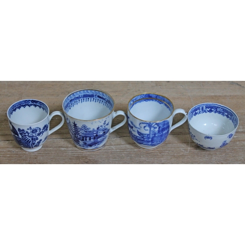 418 - A group of four early English porcelain including Worcester, Caughley and Coalport John Rose.