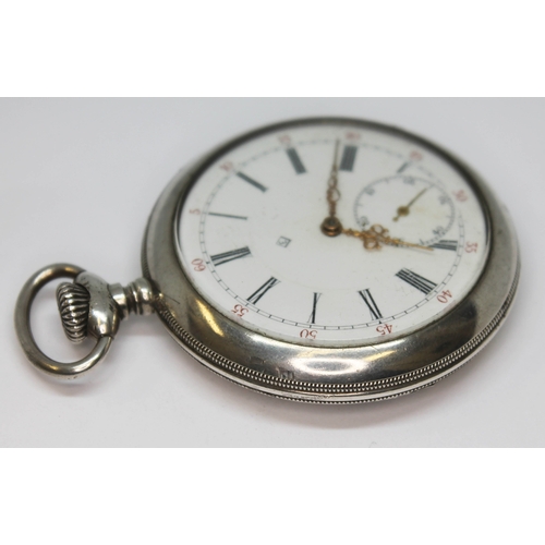 125 - T. Eaton Co. Ltd open face pocket watch, the white enamel dial having Roman numerals with outer minu... 