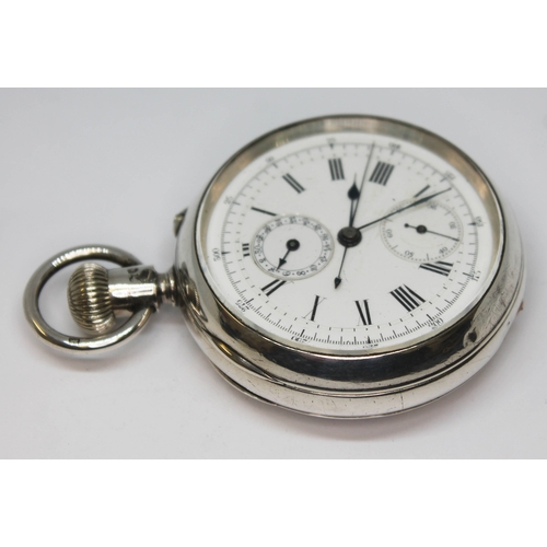 129 - A 19th century hallmarked silver pocket watch, the movement back plate inscribed for Ollivant & Bots... 