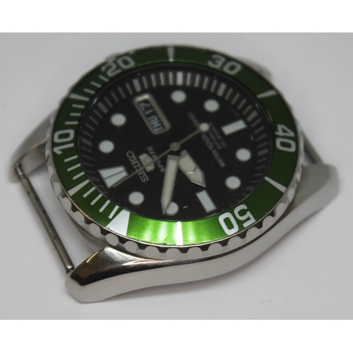 132 - A stainless steel Seiko 5 Sports 'Sea Urchin' SNZF17K, Submariner styled wristwatch having signed ma... 