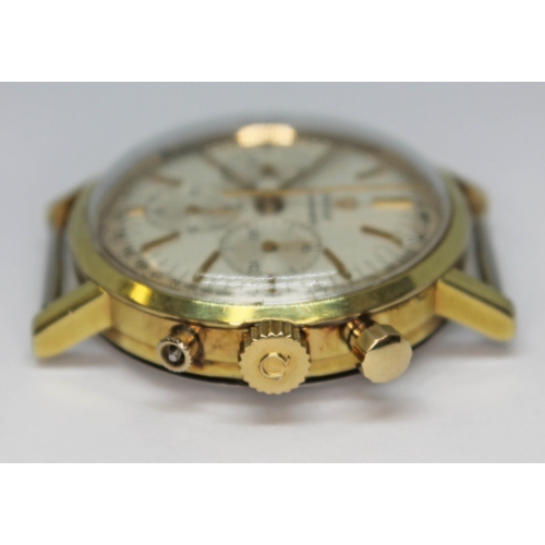 107 - A 1966  gold plated Omega Seamaster chronograph 105.005-65 having signed silvered dial, hour markers... 