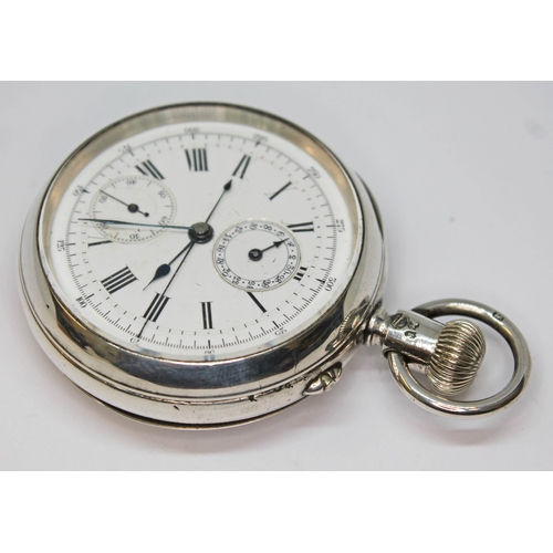 129 - A 19th century hallmarked silver pocket watch, the movement back plate inscribed for Ollivant & Bots... 