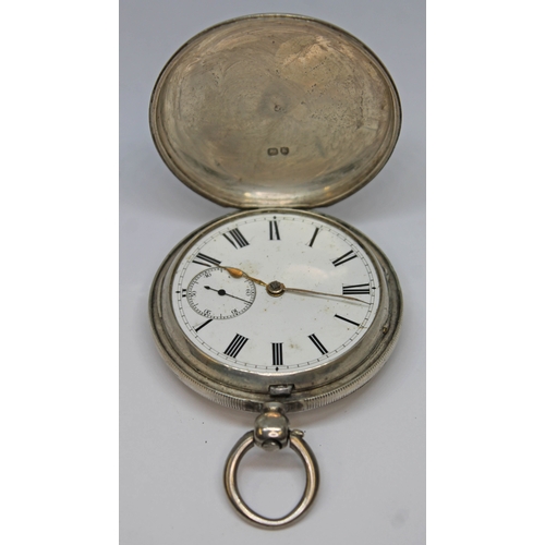 158 - A hallmarked silver pocket watch.