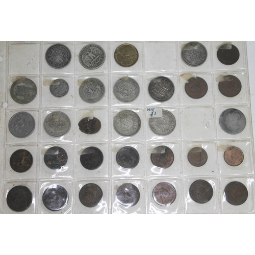 369 - A sleeve of mainly GB and commonwealth silver and copper coins.