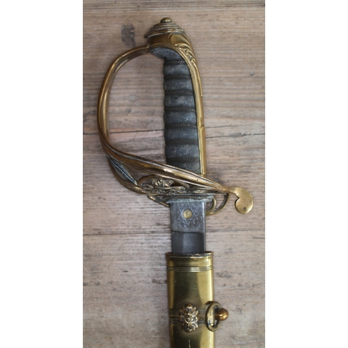 441 - A 19th century officer's dress sword, the blade marked 'Henry Wilkinson Pall Mall London' and number... 