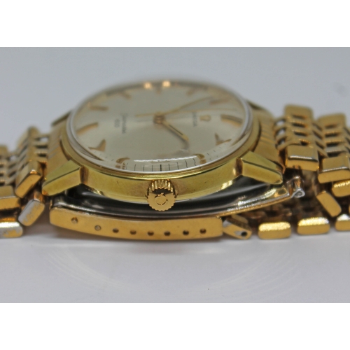 101 - A 1967 gold plated Omega Seamaster 600 wristwatch reference 136.011 with signed champagne dial, hand... 