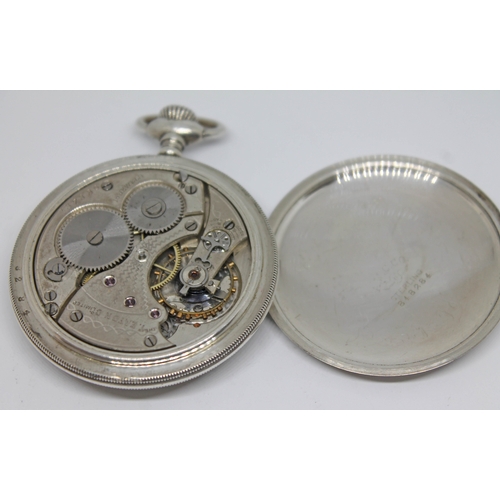 130 - T. Eaton Co. Ltd open face pocket watch, the white enamel dial having Roman numerals with outer minu... 