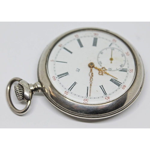 130 - T. Eaton Co. Ltd open face pocket watch, the white enamel dial having Roman numerals with outer minu... 