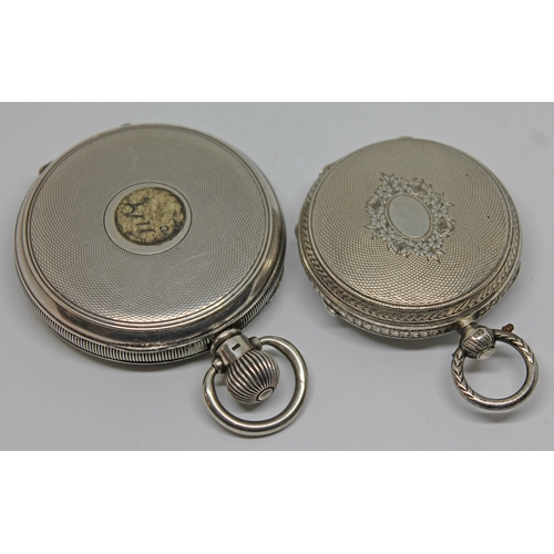 133 - Two hallmarked silver pocket watches comprising a Victorian pocket watch with the gilt movement sign... 