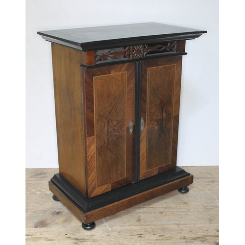 74 - A late 19th century table cabinet polyphon music player, 'The Imperial',with one disc, width 43cm, d... 