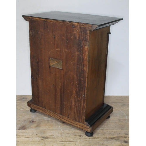 74 - A late 19th century table cabinet polyphon music player, 'The Imperial',with one disc, width 43cm, d... 