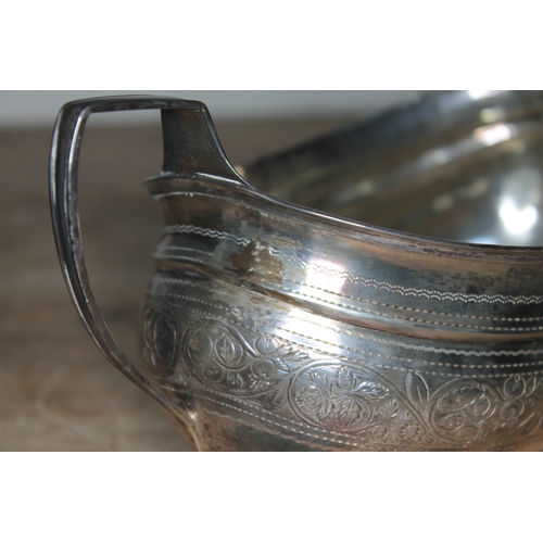 85 - A George III Irish silver twin handle sugar bowl, full maker's mark indistinct second initial 'B', D... 