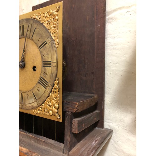 22 - A William & Mary/Queen Anne eight day long case clock with arabesque marquetry inlaid case, hood wit... 