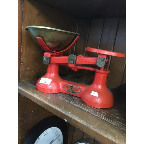12 - Vintage scales and weights