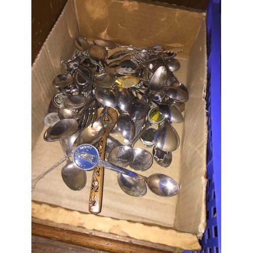 45 - Small box of plated collectors spoons
