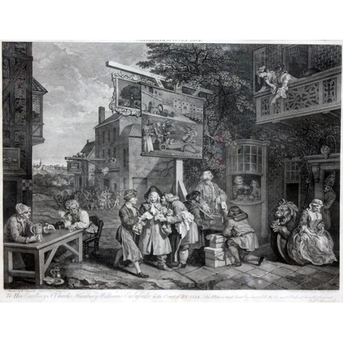 801 - William Hogarth (British 1697-1764), Humours of an Election, set of four engravings; 