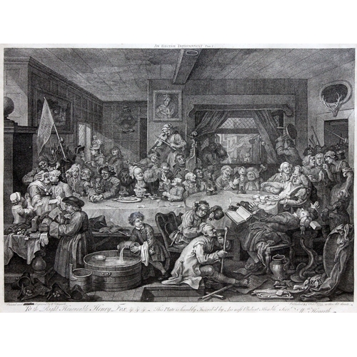 801 - William Hogarth (British 1697-1764), Humours of an Election, set of four engravings; 