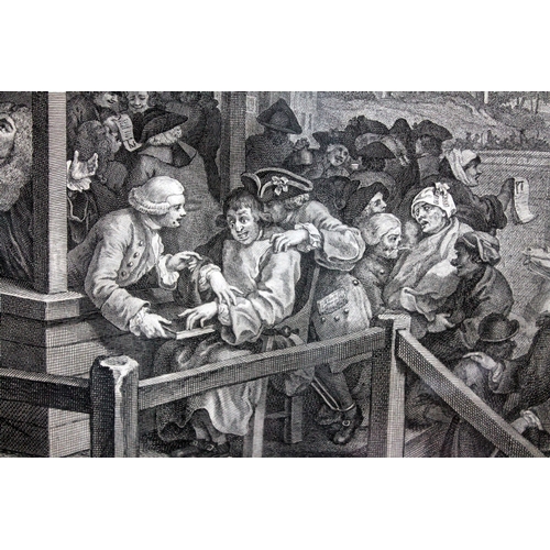 801 - William Hogarth (British 1697-1764), Humours of an Election, set of four engravings; 