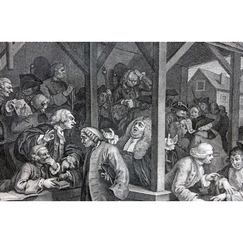 801 - William Hogarth (British 1697-1764), Humours of an Election, set of four engravings; 