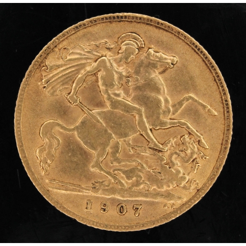 185 - Edward VII 1907 half sovereign.