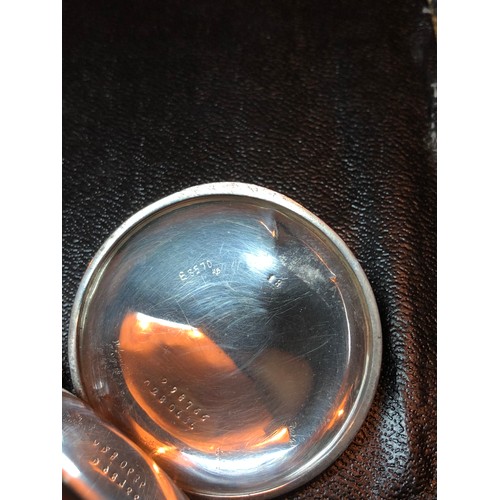 115 - A silver Zenith pocket watch marked .925 for repair together with a nickel plated Russells of Liverp... 