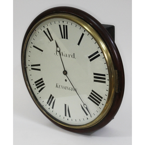 46 - A Victorian mahogany cased wall clock, the 16