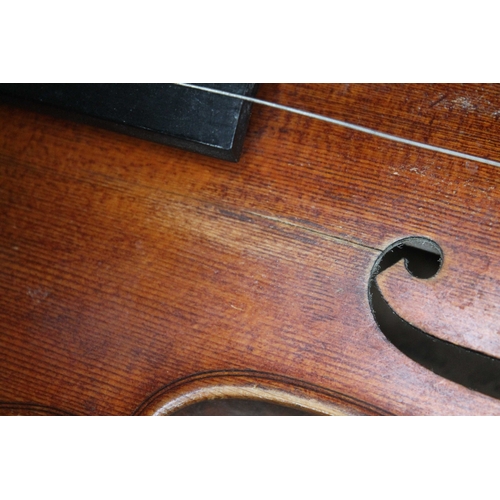 253 - A 19th century violin by Carlo Storioni, length of back 356mm, interior label dated 1890, with woode... 