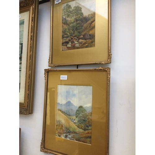 802 - T. Raymond, a pair of river landscape watercolours, both signed lower right, 26cm x 19cm each, both ... 